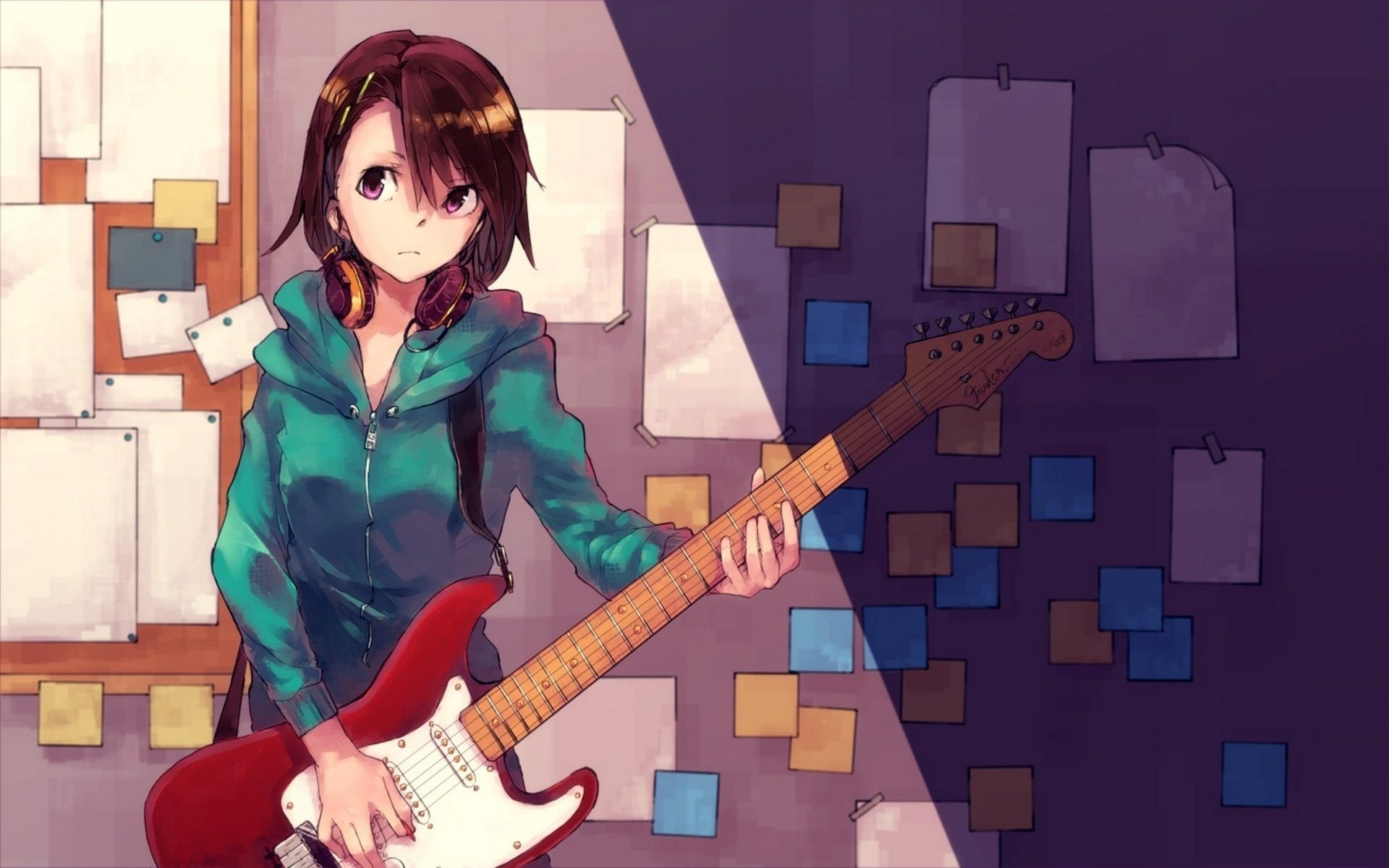 Gitar Anime Girl - Electric Guitar Anime, HD Png Download , Transparent Png  Image - PNGitem