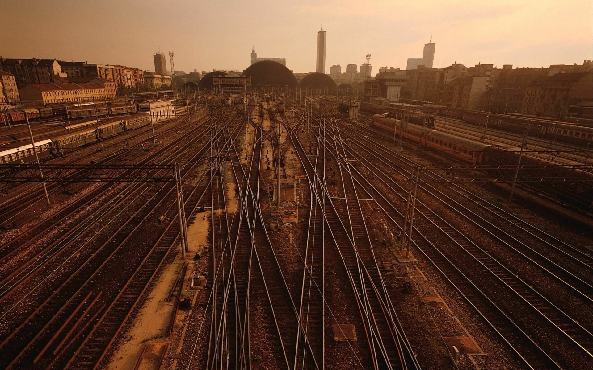 Download Man Made Railroad HD Wallpaper