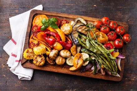 corn vegetable tomato pepper food meal HD Desktop Wallpaper | Background Image