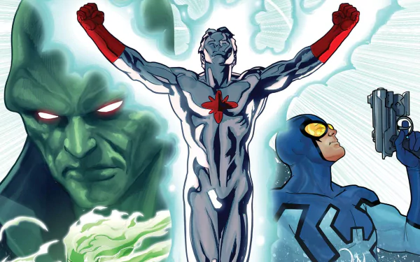 Ted Kord Captain Atom Martian Manhunter Blue Beetle (DC Comics) Comic Justice League International HD Desktop Wallpaper | Background Image