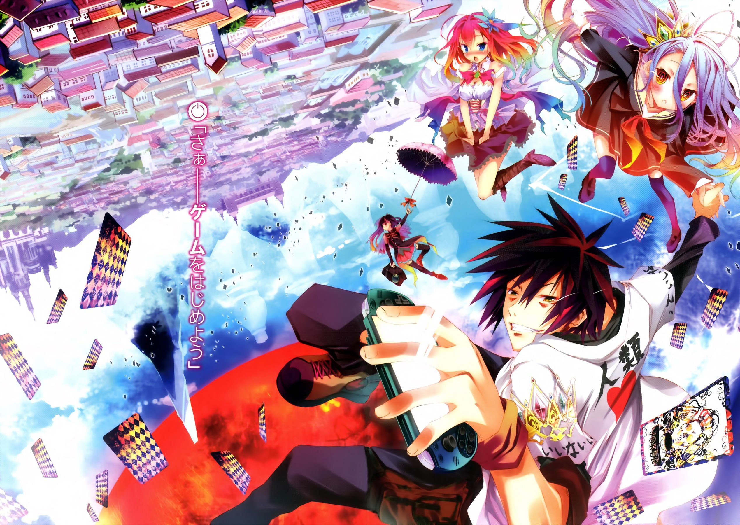 Wallpaper background, Sora, Shiro, No game no life, the game to