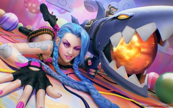 Video Game League Of Legends Jinx HD Wallpaper | Background Image