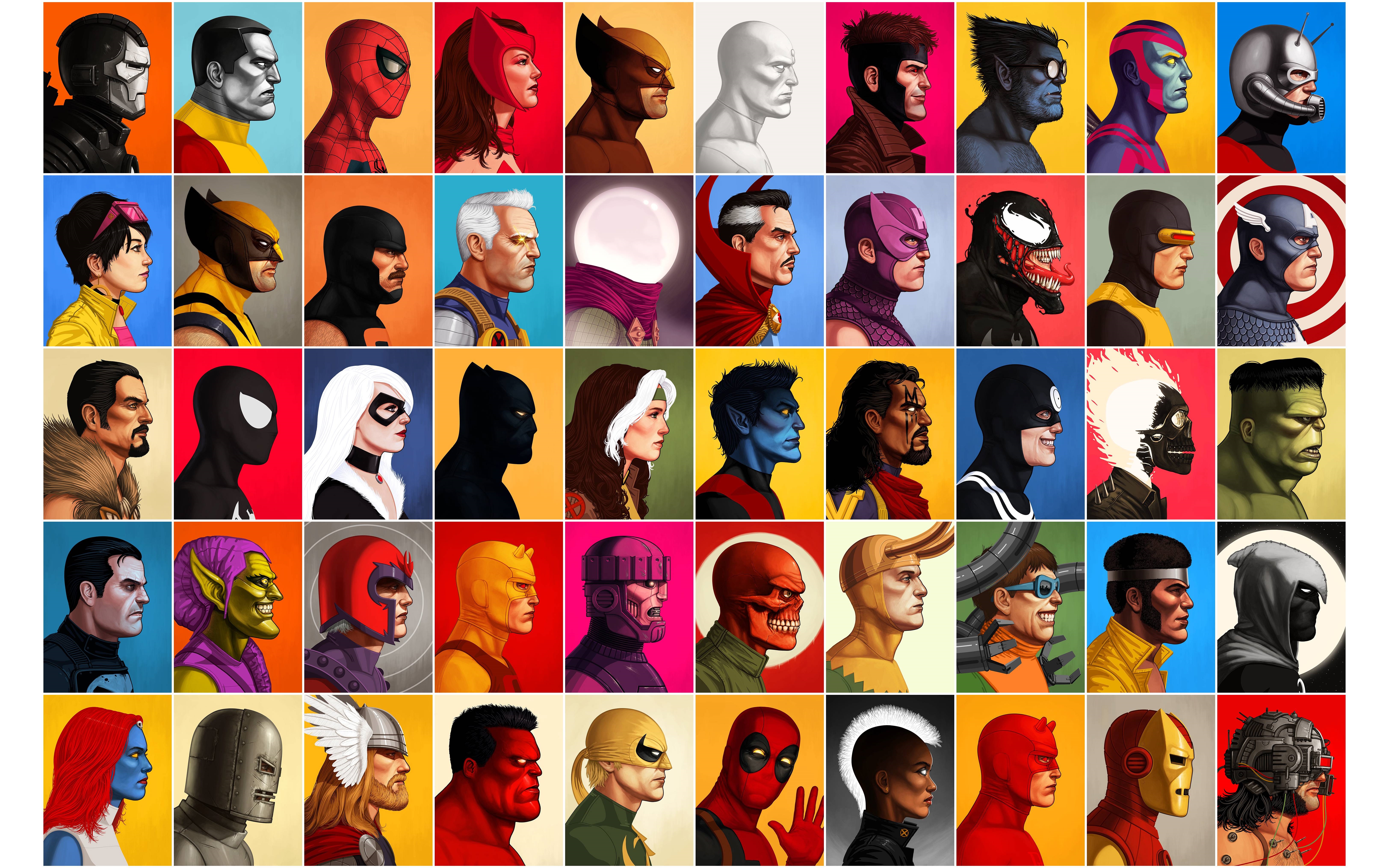 Comics Collage 4k Ultra HD Wallpaper by Mike Mitchell
