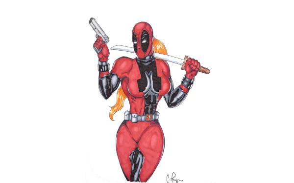Comic Lady Deadpool HD Desktop Wallpaper | Background Image