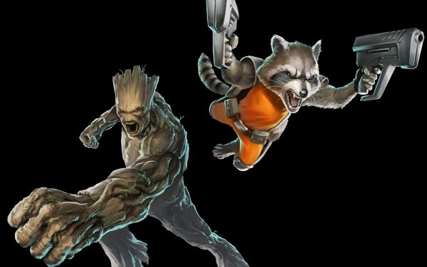 Comics Guardianes de la Galaxia Groot Rocket Raccoon Superhero Marvel Comics Fondo de pantalla HD | Fondo de Escritorio