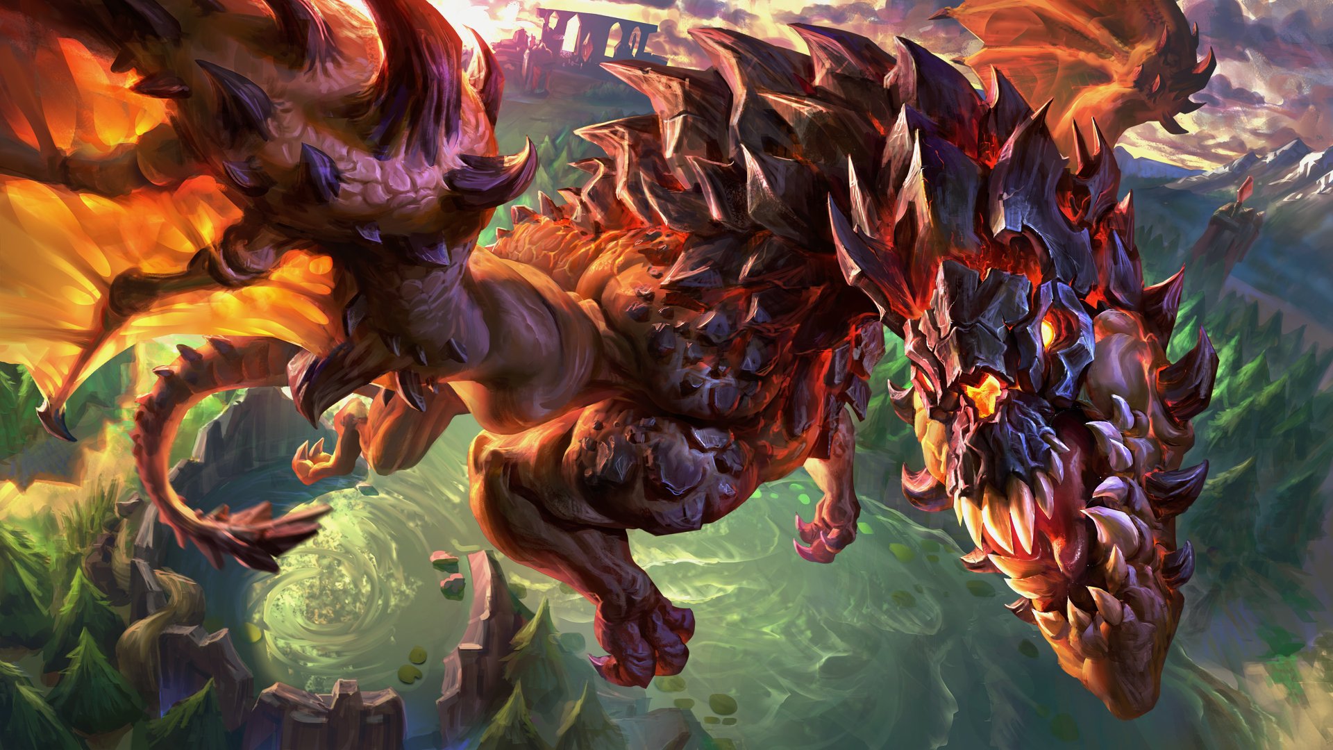 League of Legends Dragon Full HD Wallpaper and Hintergrund 