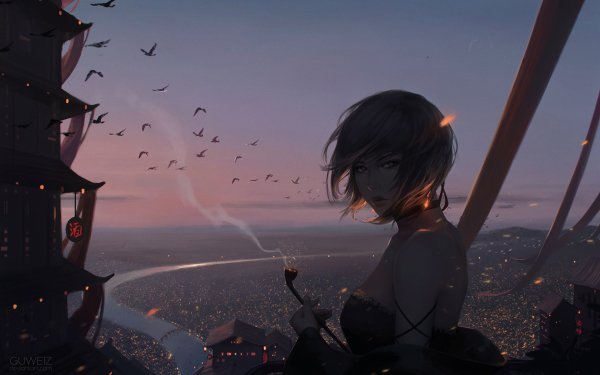 Fantasy Women City Cityscape HD Wallpaper | Background Image