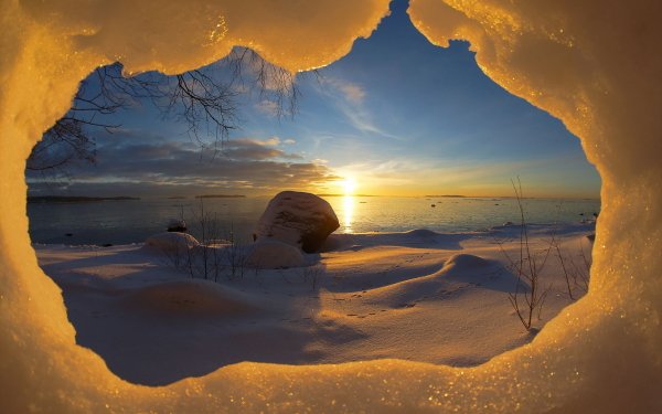 Tierra/Naturaleza Amanecer Snow Naturaleza Paisaje Invierno Horizon Fondo de pantalla HD | Fondo de Escritorio