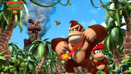 video game Donkey Kong Country Returns 3D HD Desktop Wallpaper | Background Image
