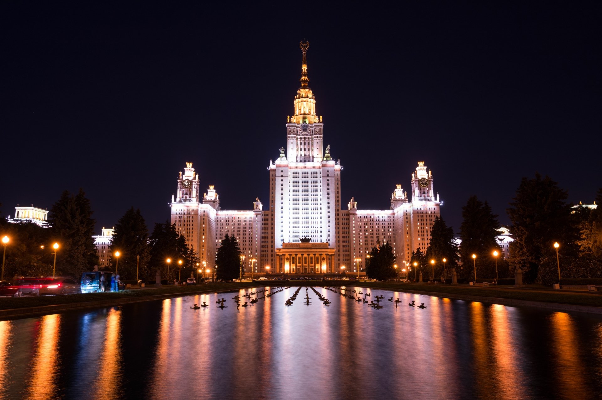 7512x4992 Moscow State University Wallpaper Background Image. 