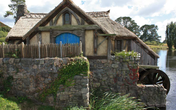 man made watermill HD Desktop Wallpaper | Background Image