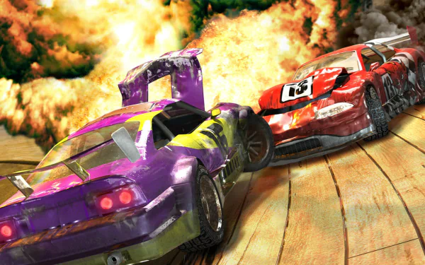 video game Destruction Derby 2 HD Desktop Wallpaper | Background Image