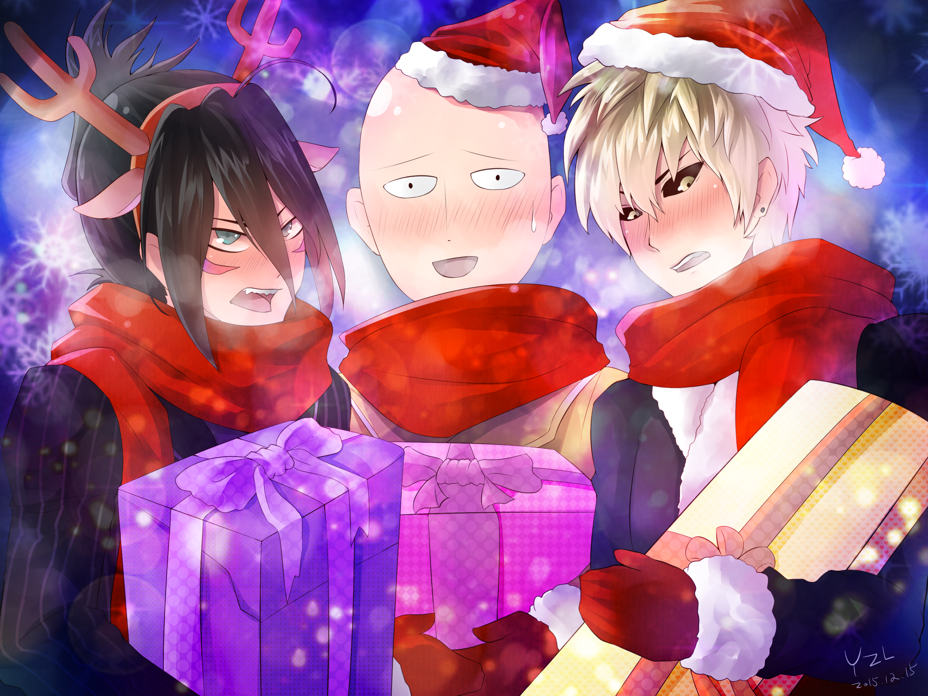 One-Punch Man: Merry Christmas!! by YZL (Pixiv)