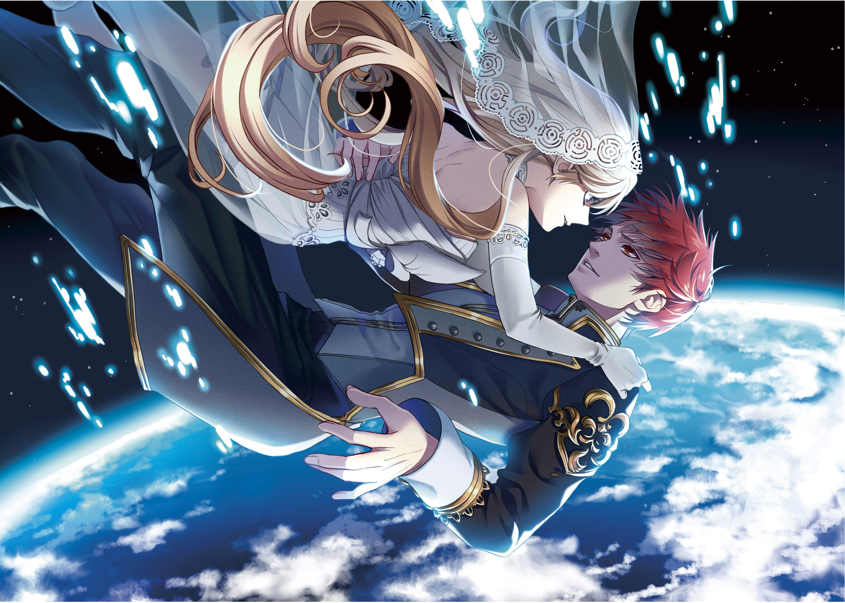 Space Bride Anime Couple HD Wallpaper