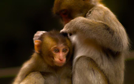 Animal Japanese macaque snow monkey HD Desktop Wallpaper | Background Image