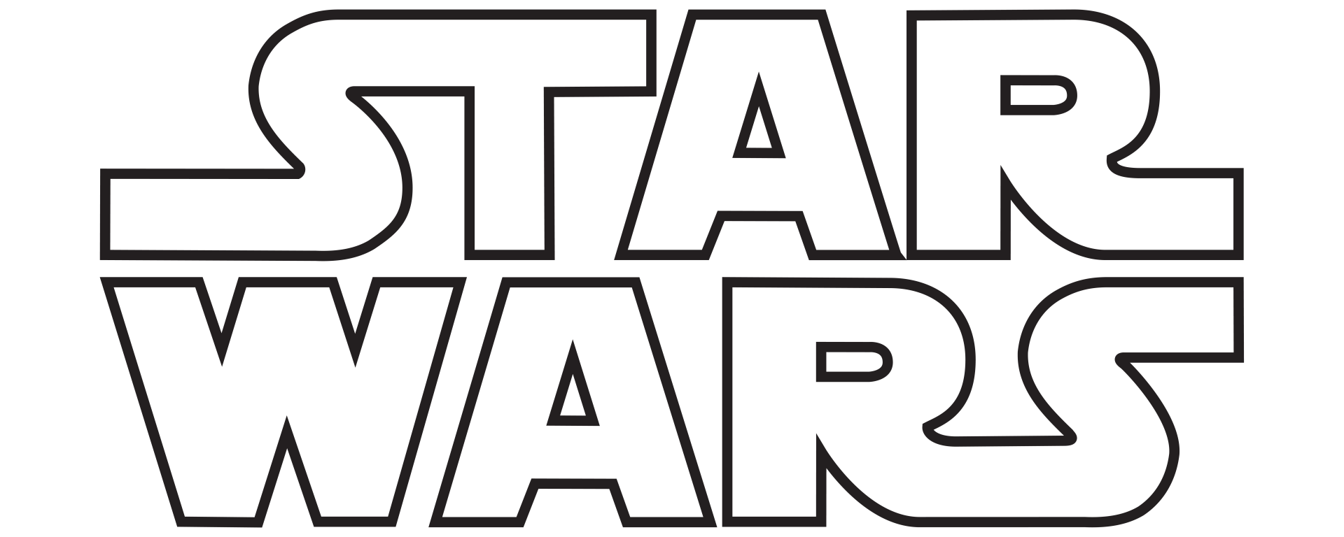 8K Ultra HD Star Wars movie logo with a glowing blue lightsaber on a dark background, designed as a PC desktop wallpaper and background.