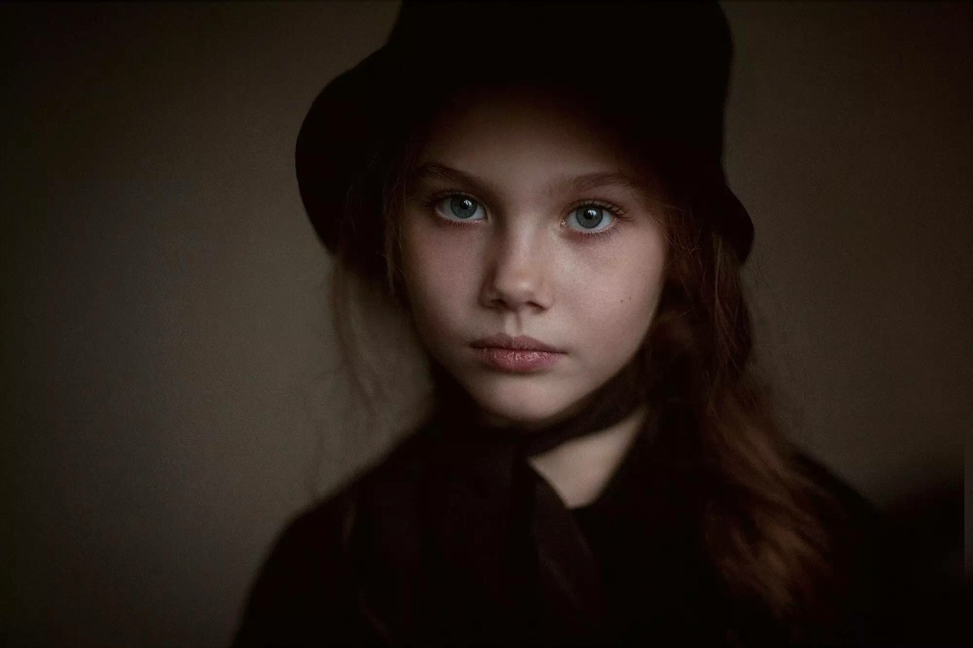 Download Hat Blue Eyes Photography Child HD Wallpaper by Oksana Tatsenko