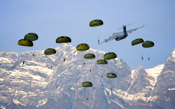 military paratrooper HD Desktop Wallpaper | Background Image