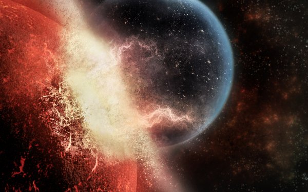 Sci Fi Collision Planet Explosion Stars HD Wallpaper | Background Image