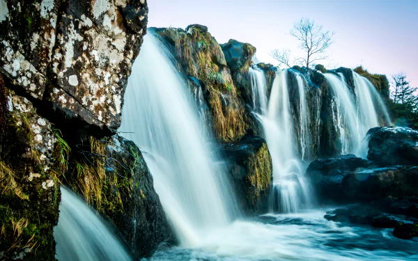 waterfall nature Loup Of Fintry Waterfall HD Desktop Wallpaper | Background Image