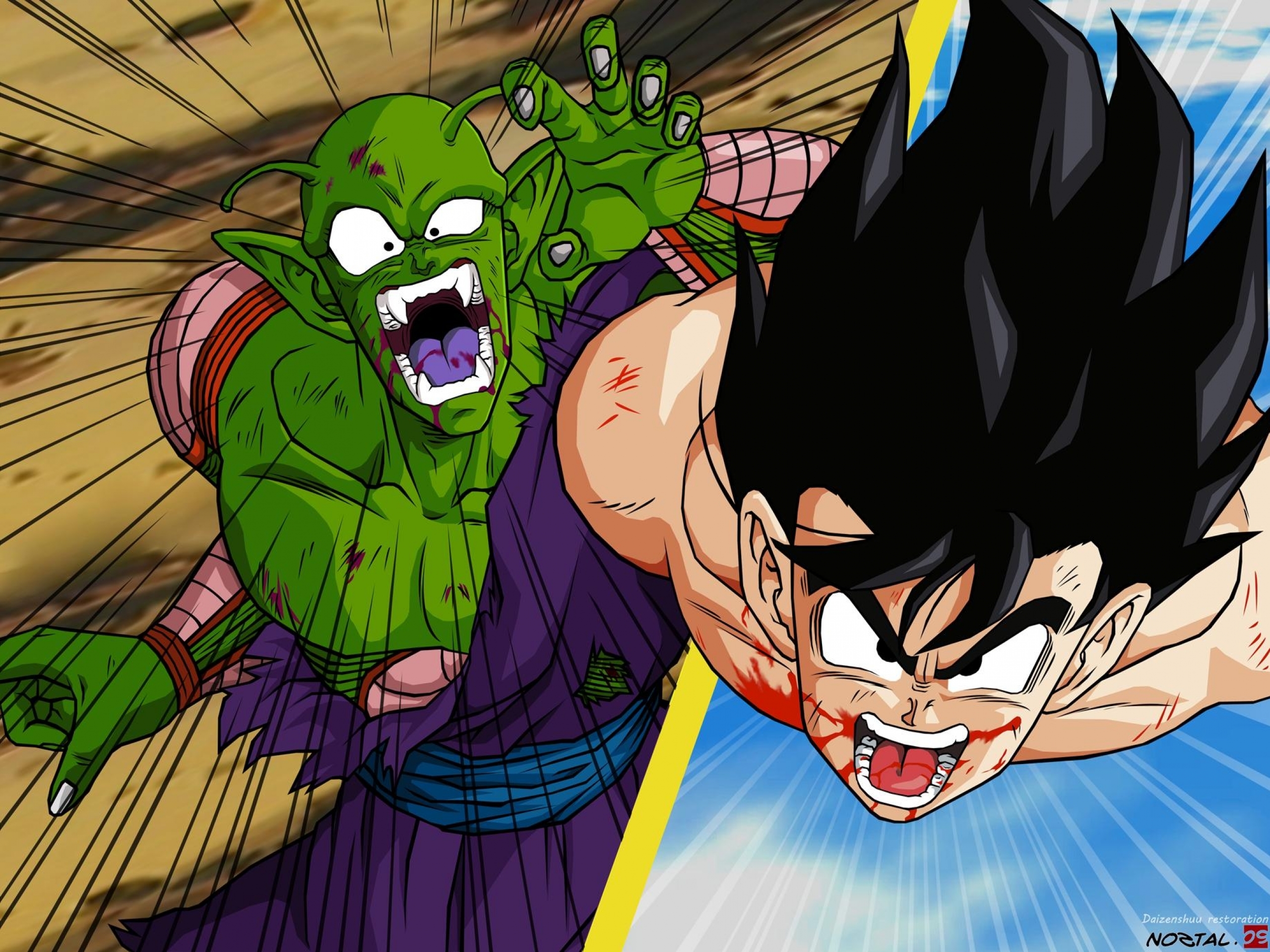 Goku vs Piccolo by Nostal