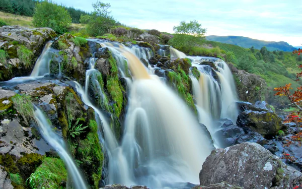 waterfall nature Loup Of Fintry Waterfall HD Desktop Wallpaper | Background Image