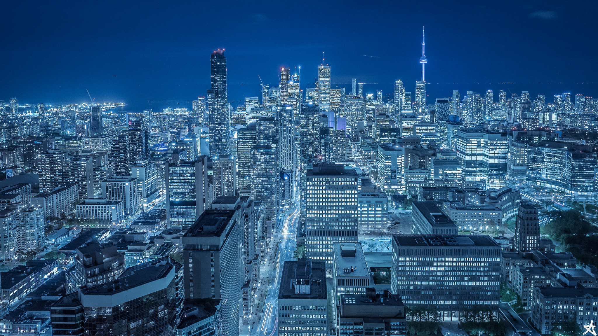 HD wallpaper: Toronto at nighttime, downtown, landscape, skyscraper,  horizontal | Wallpaper Flare