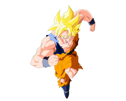 Goku from Dragon Ball Z in Super Saiyan form, captured in dynamic action, rendered in vibrant 4K Ultra HD quality for a high-resolution PC desktop wallpaper.