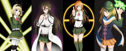 Mari Nikaido Ouka Ootori Ikaruga Suginami Usagi Saionji Anime AntiMagic Academy 35th Test Platoon HD Desktop Wallpaper | Background Image