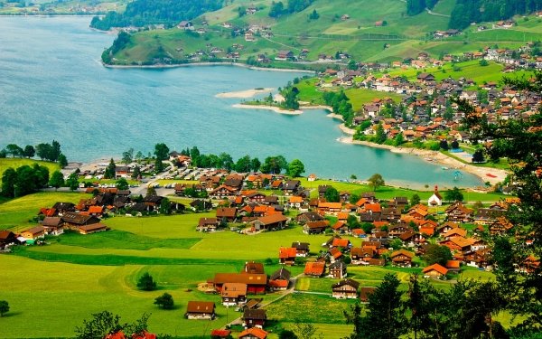 Photography Landscape Earth Switzerland Town Tree HD Wallpaper | Background Image