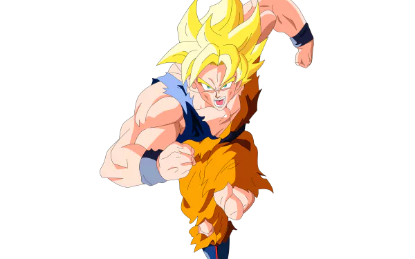 Goku from Dragon Ball Z in Super Saiyan form, captured in dynamic action, rendered in vibrant 4K Ultra HD quality for a high-resolution PC desktop wallpaper.