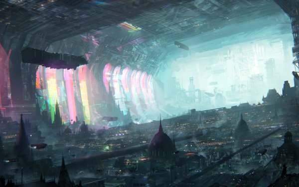 Sci Fi City Futuristic City Vehicle HD Wallpaper | Background Image