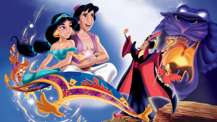 Iago (Aladdin) Jafar Princess Jasmine Aladdin movie Aladdin (1992) HD Desktop Wallpaper | Background Image