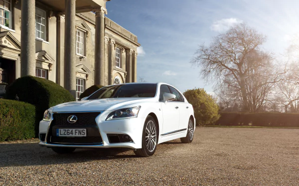 white car car Lexus vehicle Lexus LS HD Desktop Wallpaper | Background Image