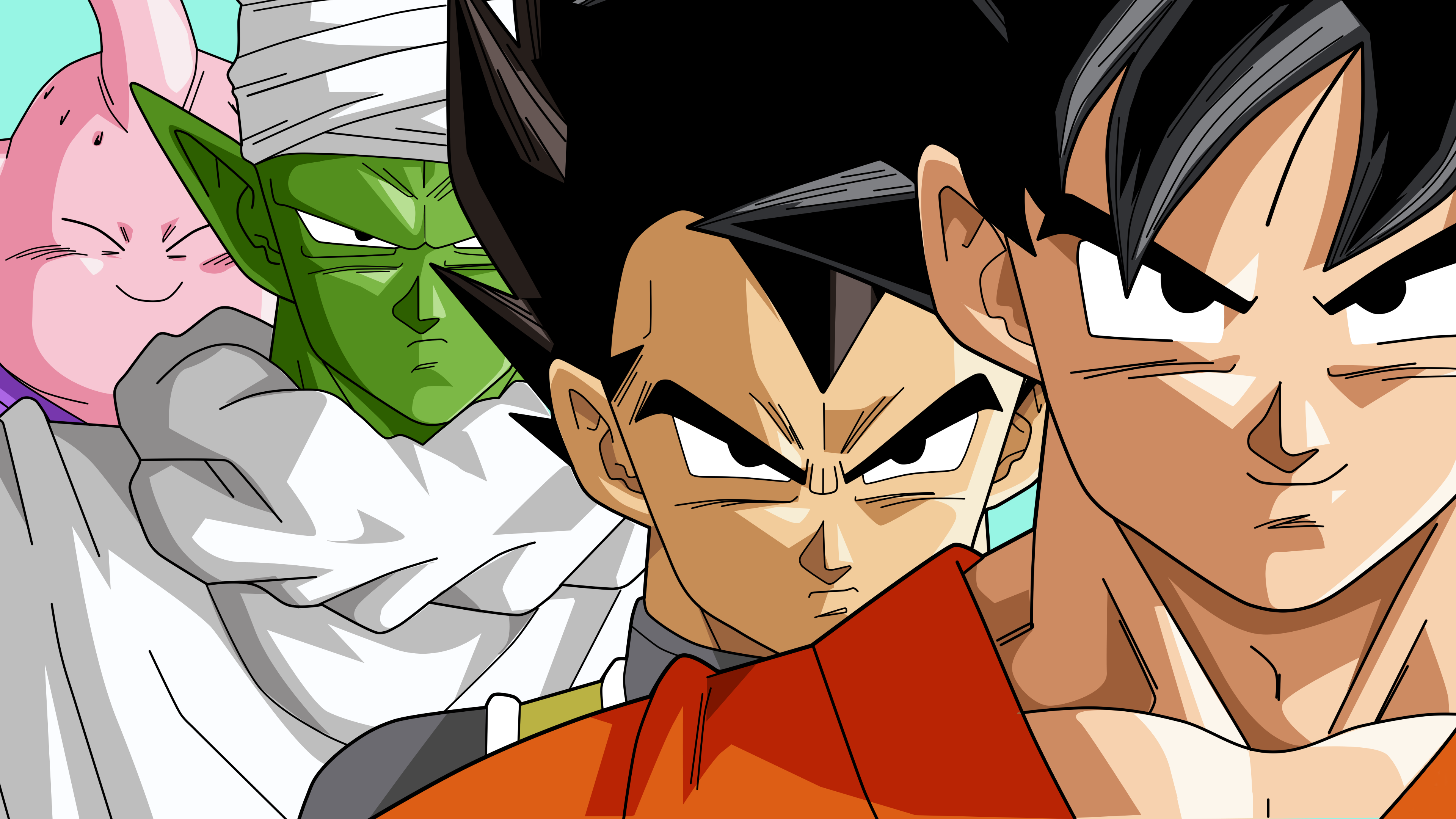 Dragon Ball Z - Super Saiyajins e Piccolo (Saga de Majin Boo)  Dragon  ball, Anime dragon ball, Dragon ball super wallpapers