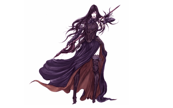 Video Game Castlevania: Order Of Ecclesia Castlevania Shanoa Long Hair Black Hair Fantasy Weapon HD Wallpaper | Background Image