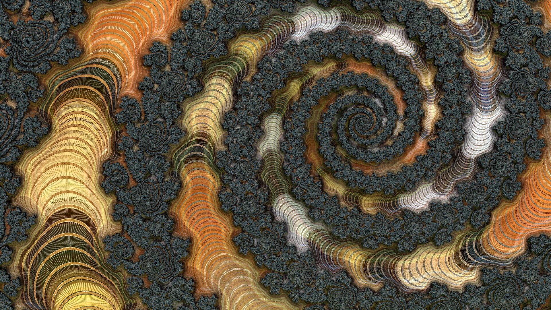 Download Trippy Brown Orange (Color) Swirl Shapes Abstract Fractal HD ...