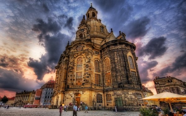Photography HDR Religious Church Building Architecture Sky Cloud Dresden Frauenkirche Dresden Germany HD Wallpaper | Background Image