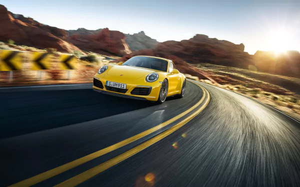 yellow car car Porsche Porsche 911 Porsche 911 Carrera 4S vehicle Porsche 911 Carrera HD Desktop Wallpaper | Background Image