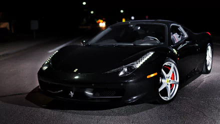 black car car supercar Ferrari vehicle Ferrari 458 Italia HD Desktop Wallpaper | Background Image