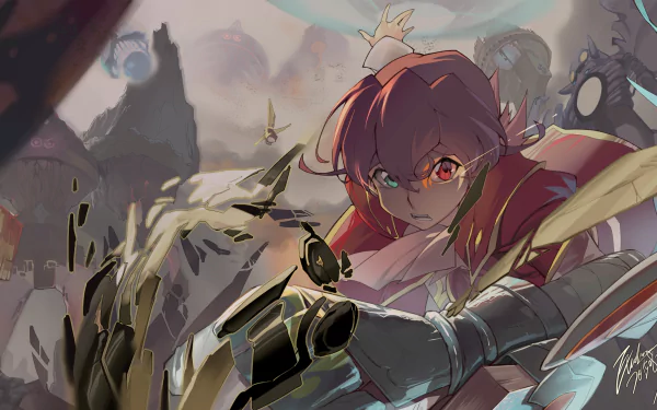 HD anime desktop wallpaper featuring a dynamic character from Yu-Gi-Oh! Zexal in action, set against a dramatic, fantasy-style background.