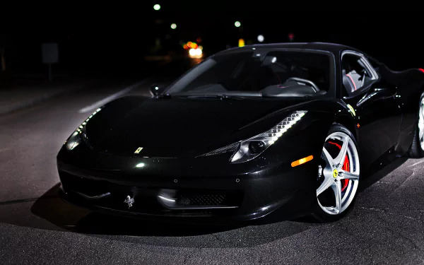 black car car supercar Ferrari vehicle Ferrari 458 Italia HD Desktop Wallpaper | Background Image