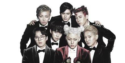 HD desktop wallpaper featuring K-pop group Block B in formal attire, perfectly styled for Block B fans.