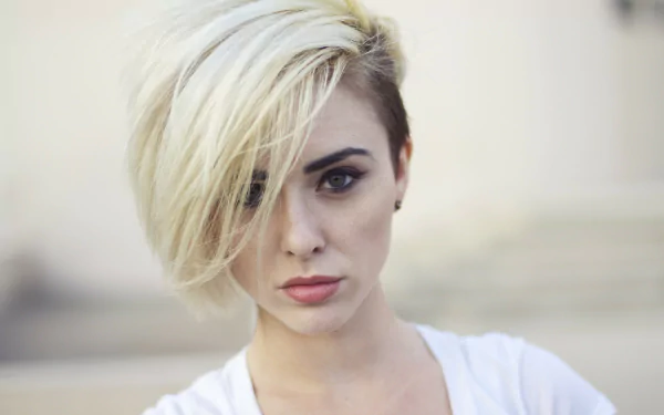 tattoo green eyes blonde model American woman Alysha Nett HD Desktop Wallpaper | Background Image