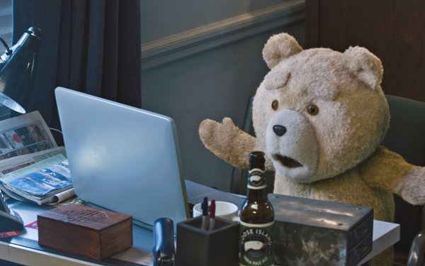 Movie Ted 2 Ted Desk Teddy Bear HD Wallpaper | Background Image