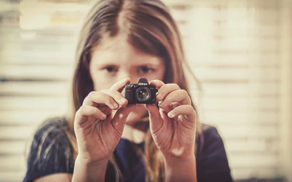 bokeh Nikon man made camera HD Desktop Wallpaper | Background Image