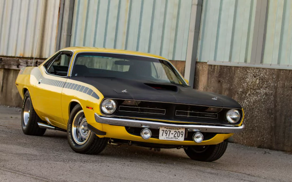 car yellow car muscle car vehicle Plymouth HD Desktop Wallpaper | Background Image