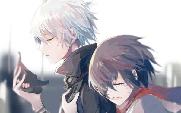 Anime Tokyo Ghoul White Hair Ken Kaneki Touka Kirishima Short Hair HD Wallpaper | Background Image