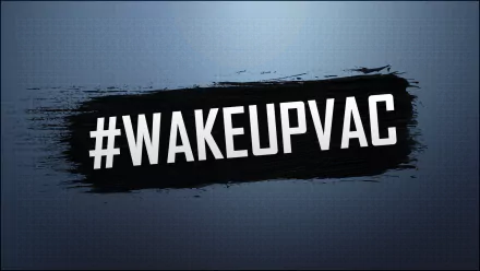 HD PC desktop wallpaper featuring the hashtag #WAKEUPVAC associated with Counter-Strike: Global Offensive esports and gaming teams.
