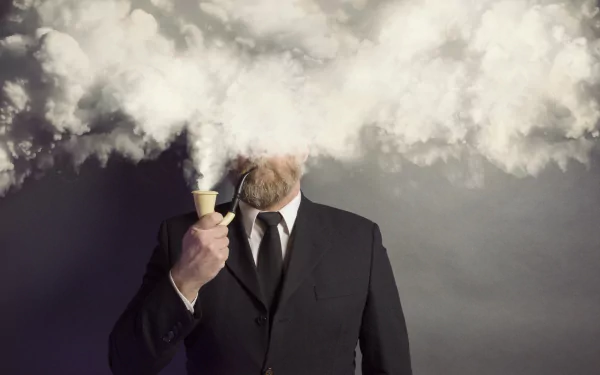 suit smoke photography manipulation HD Desktop Wallpaper | Background Image
